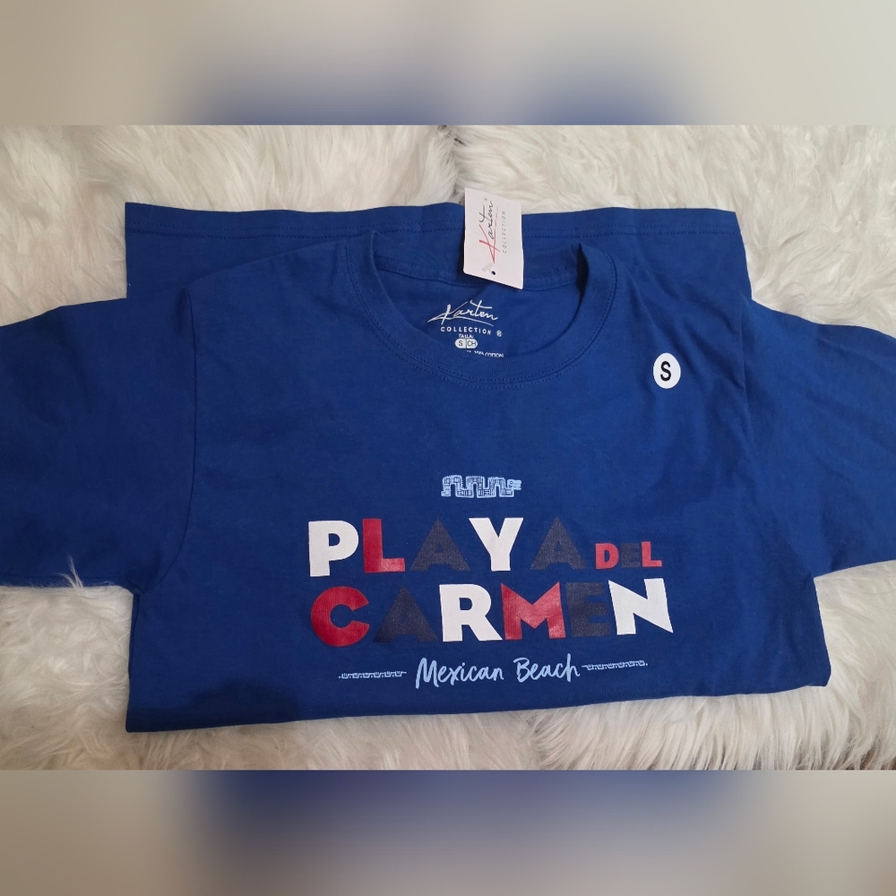 Men's NWT Playa Del Carmen Blue T Shirt Size S